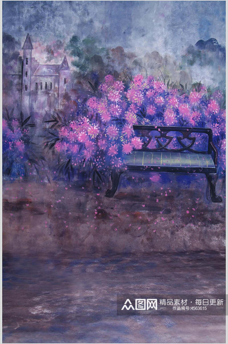 紫色花朵创意背景图片素材