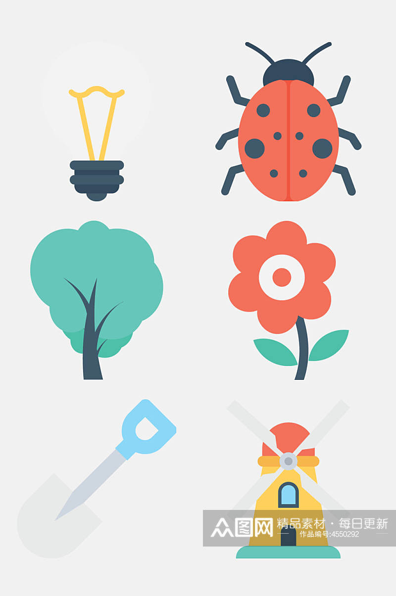 甲壳虫自然卡通图标免抠素材素材
