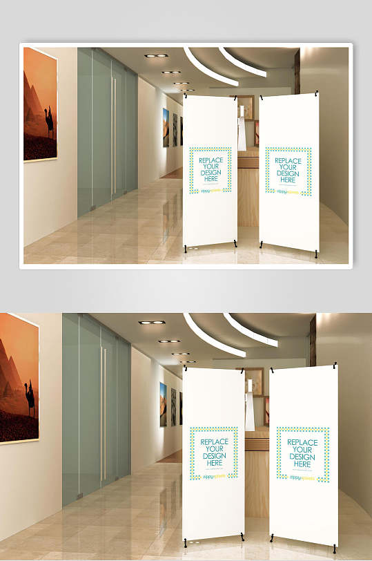 方形X展架样机-众图网