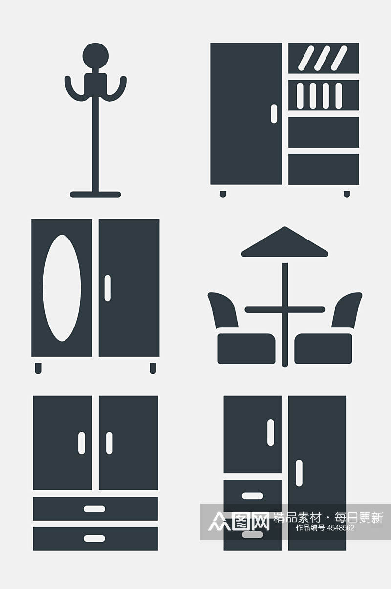 衣柜家具设备图标免抠素材素材