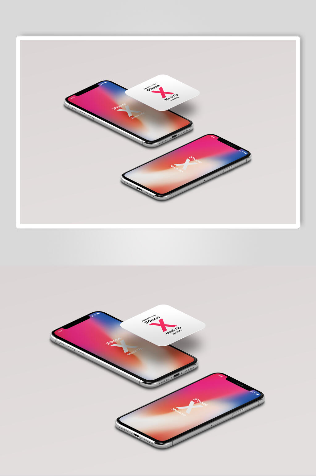 渐变iPhone手机样机素材