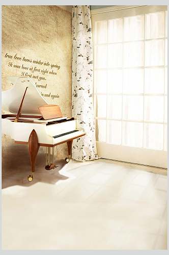 钢琴创意背景图片