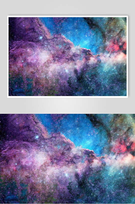 紫蓝色宇宙太空图片