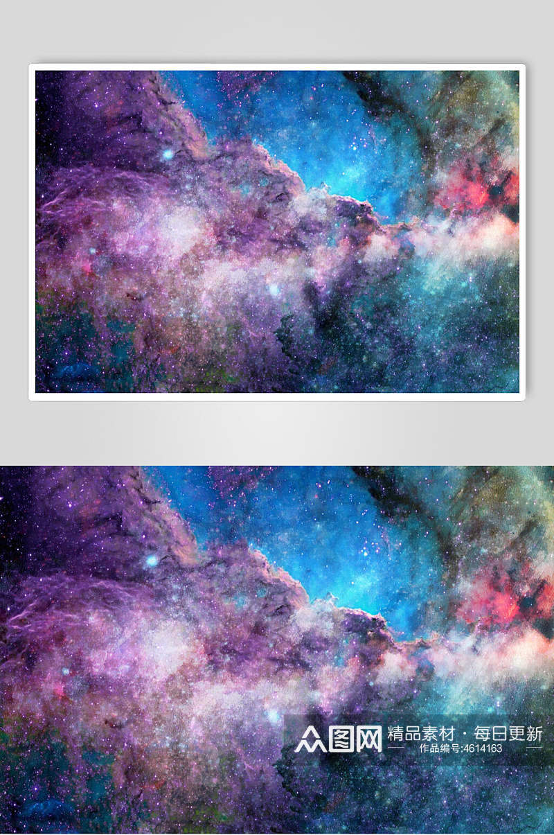紫蓝色宇宙太空图片素材