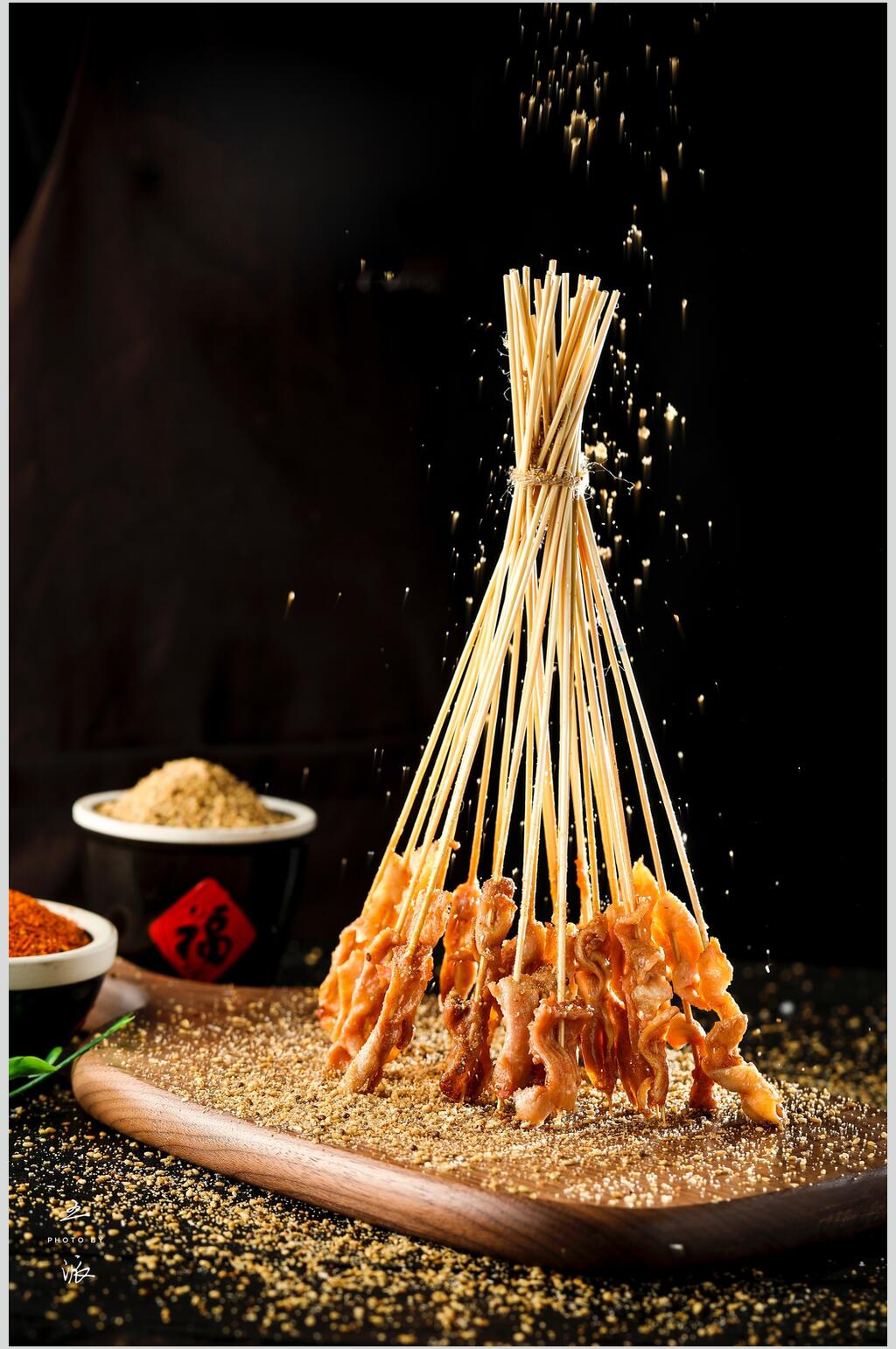 孜然烤串餐饮食品图片素材