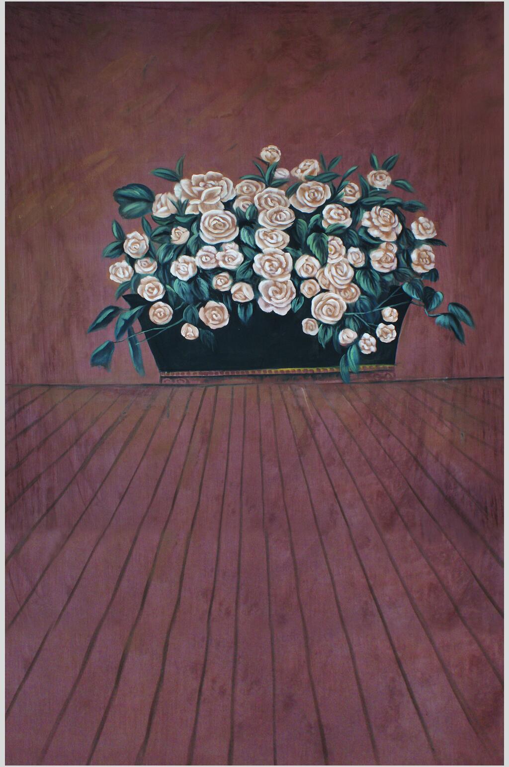 花朵复古绘画图片素材