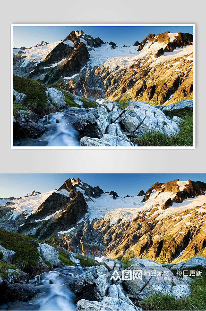 雪山大自然风光摄影图素材