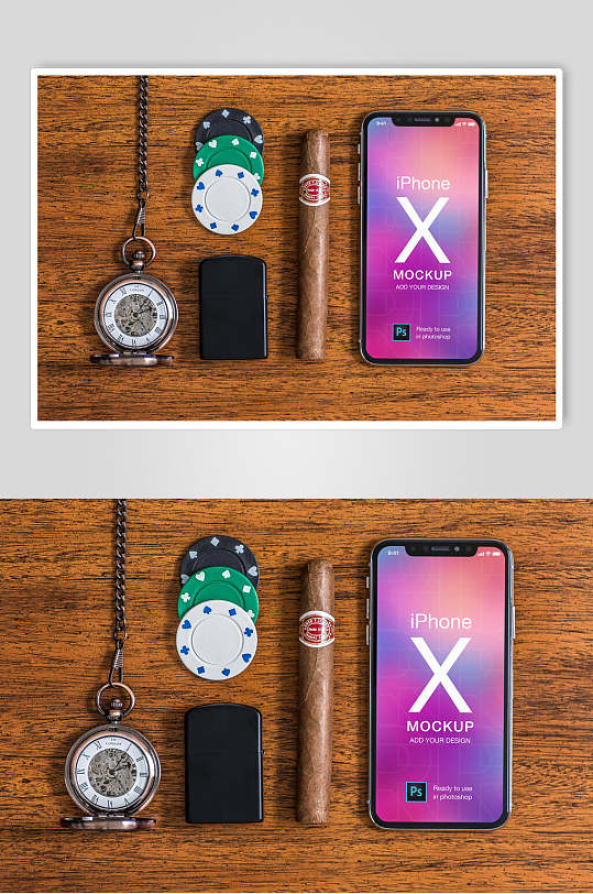 怀表iPhoneX手机样机-众图网