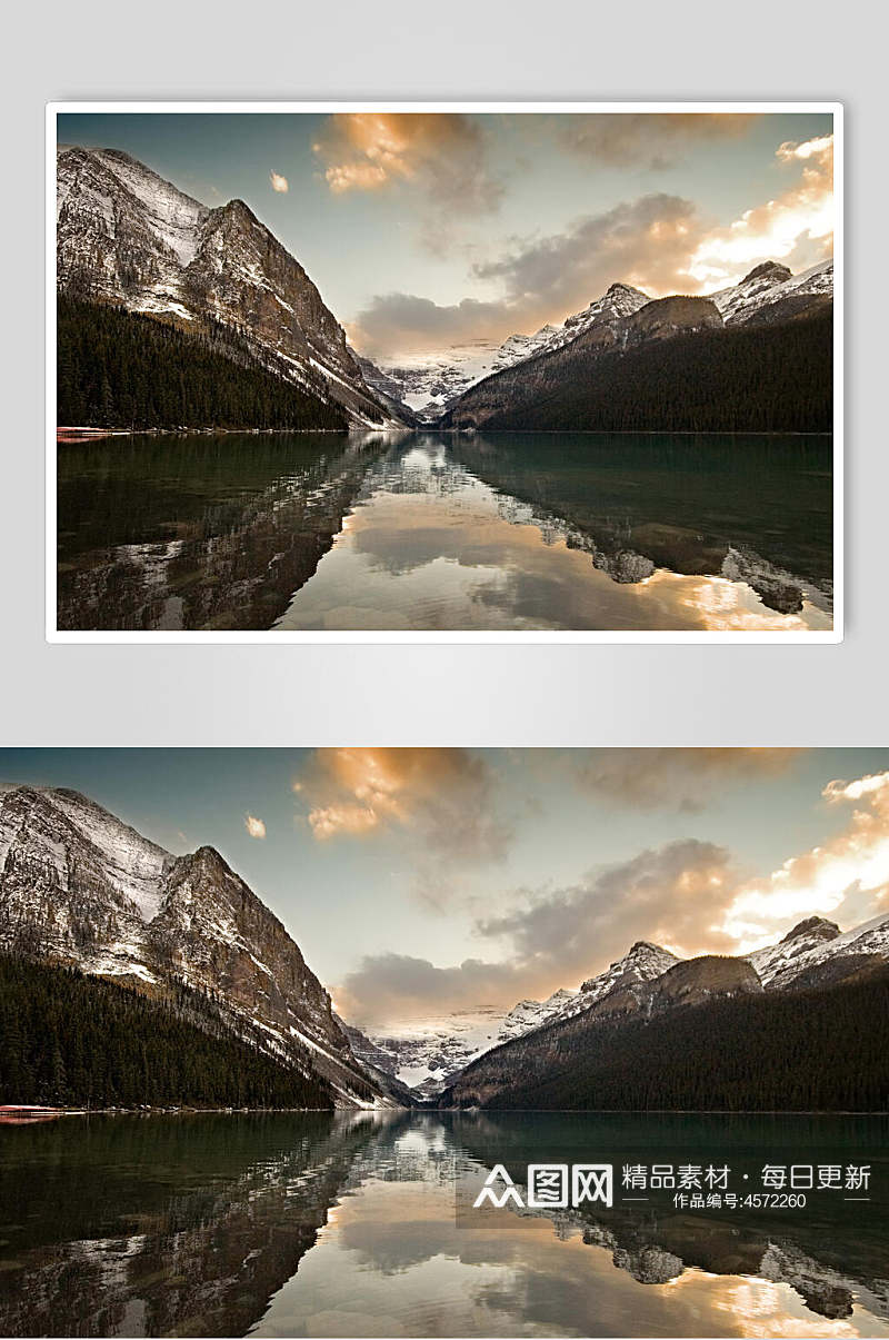 大自然湖泊景观摄影图素材