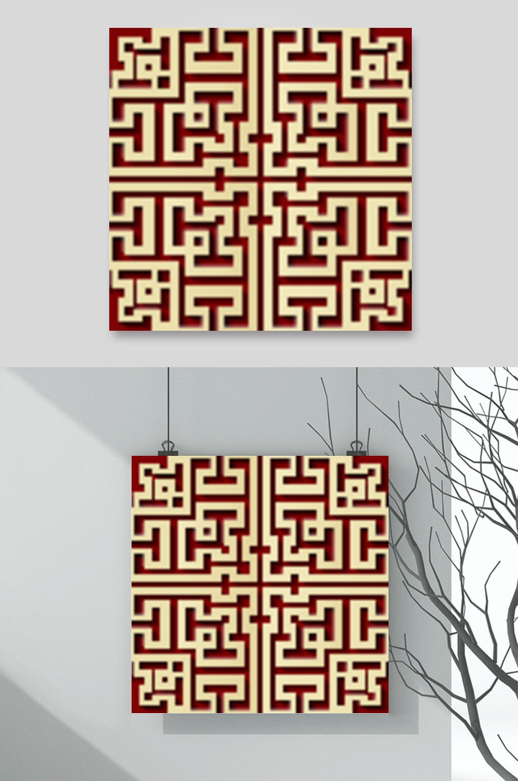 微立体典雅立体花纹图案矢量素材素材