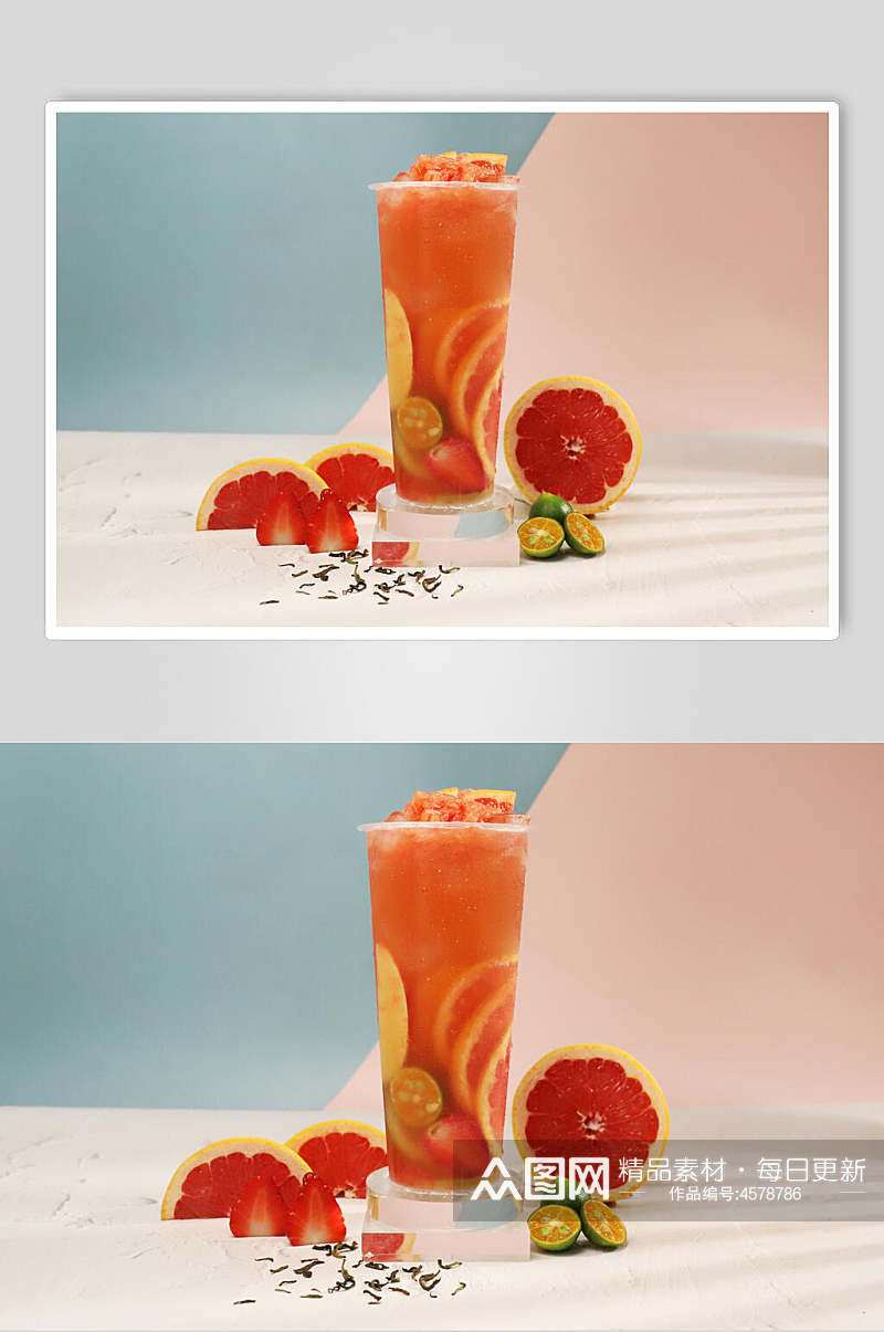 血橙创意奶茶图片素材