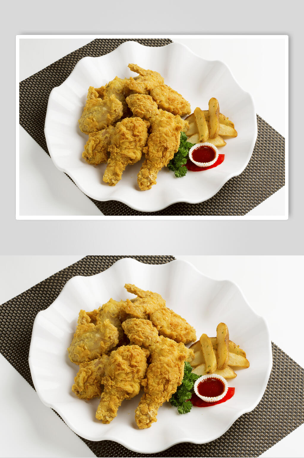 健康美味韩式炸鸡高清图片素材