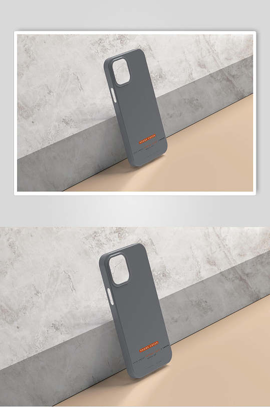 灰色质感简约手机壳样机