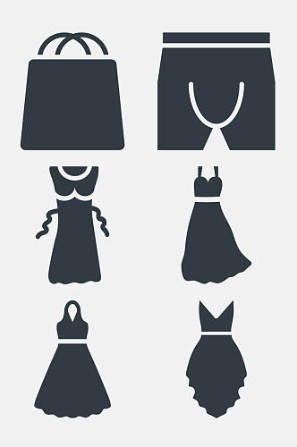 裙子服装服饰图标免抠素材