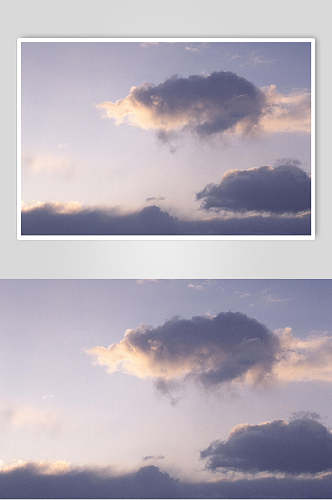 紫色蓝天白云图片