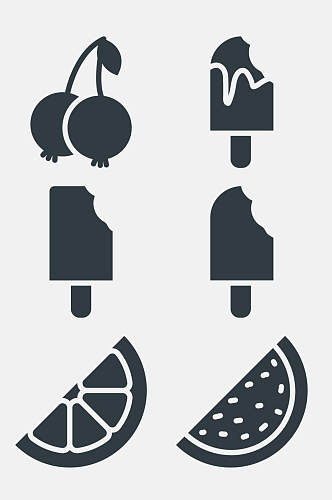 西瓜橙子食物餐饮图标免抠素材