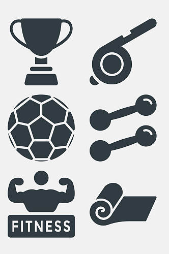 足球奖杯运动体育图标免抠素材