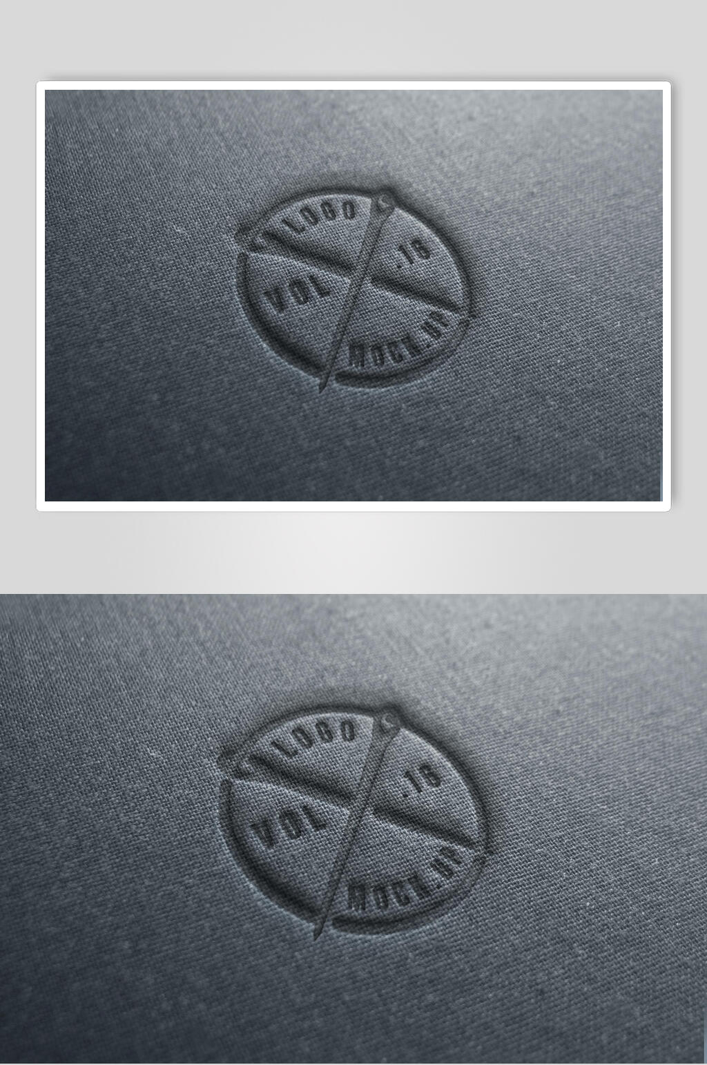 黑色圆形立体LOGO样机素材
