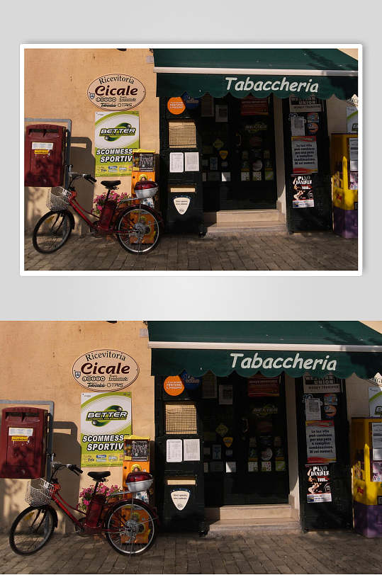 欧式街边婚纱背景图片