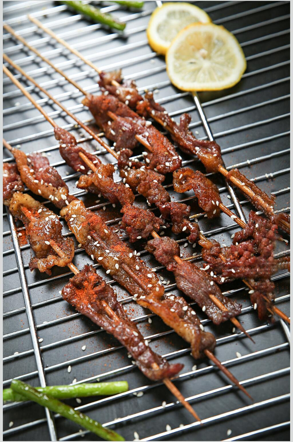 香辣美味烤肉串摄影图片素材