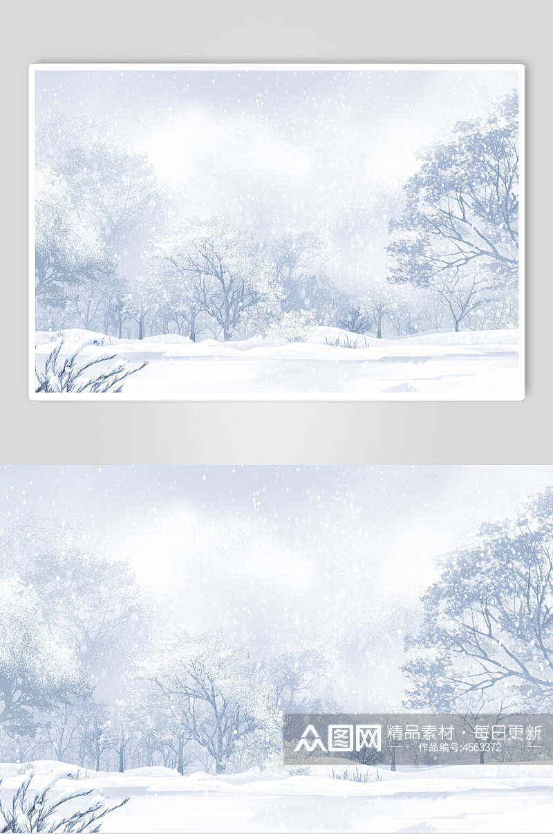 雪花雪地冬季雪景摄影图片素材