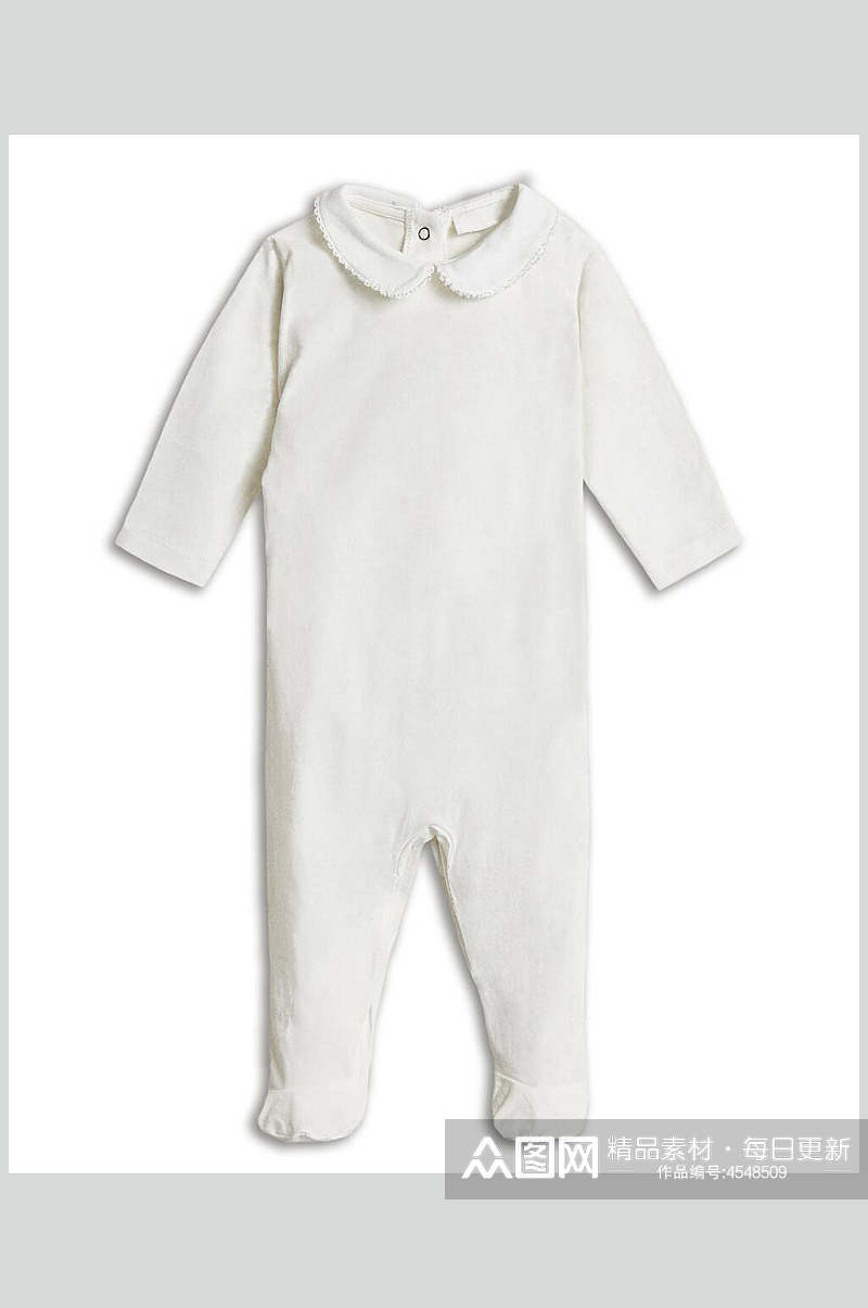白色连体婴幼儿衣用品VI样机素材