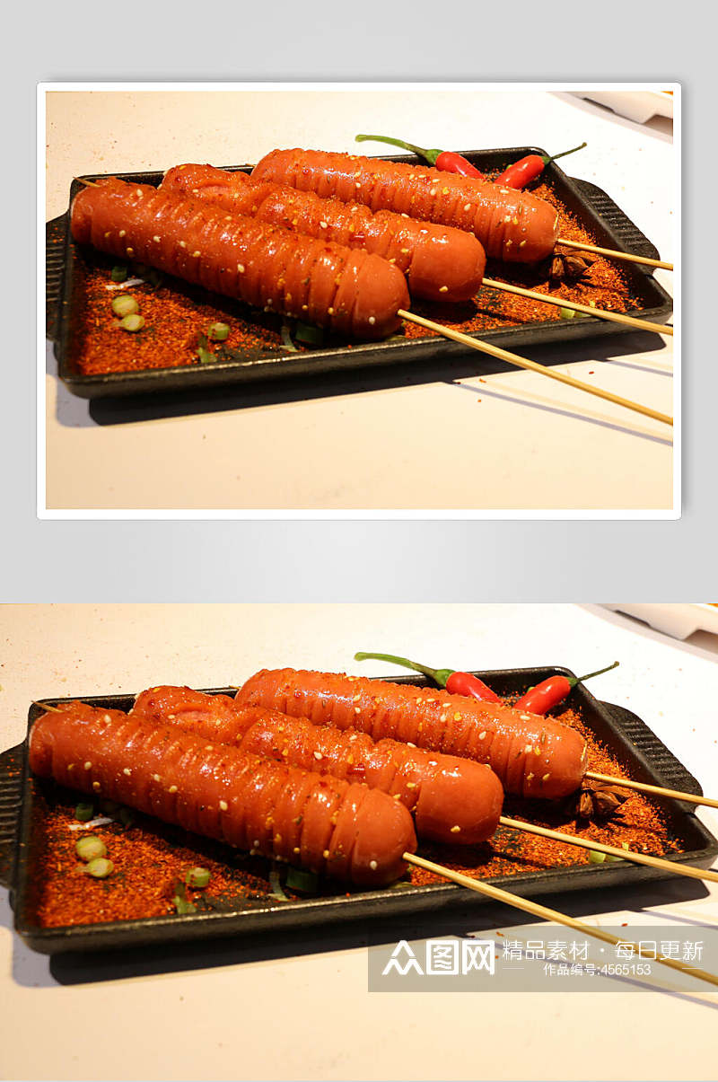 烤肠美味串串烧烤图片素材
