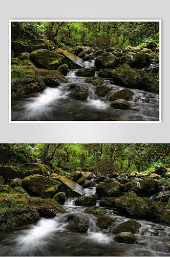 小溪大自然景观摄影图