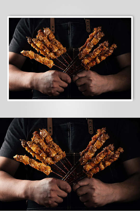 飘香粽子烤串餐饮食品图片