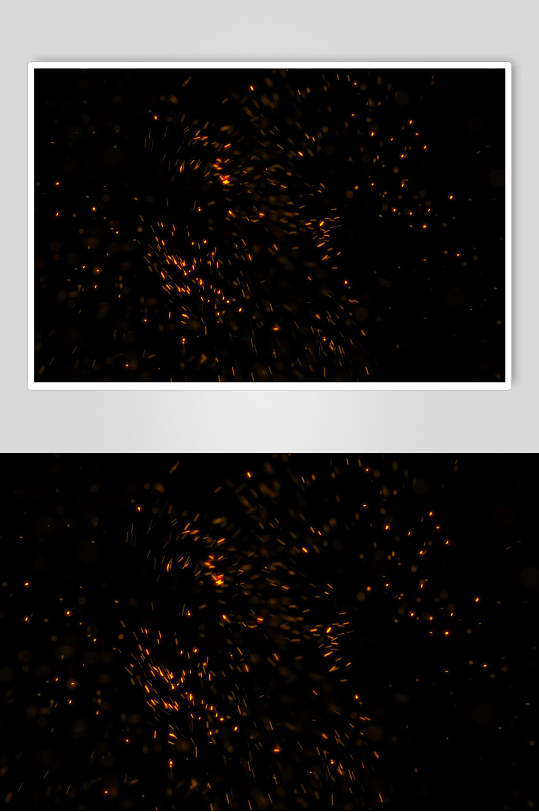 黑色的燃烧火星摄影图