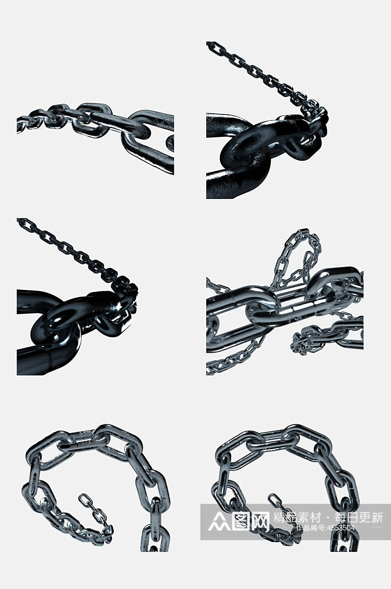 创意铁链锁链免抠素材素材
