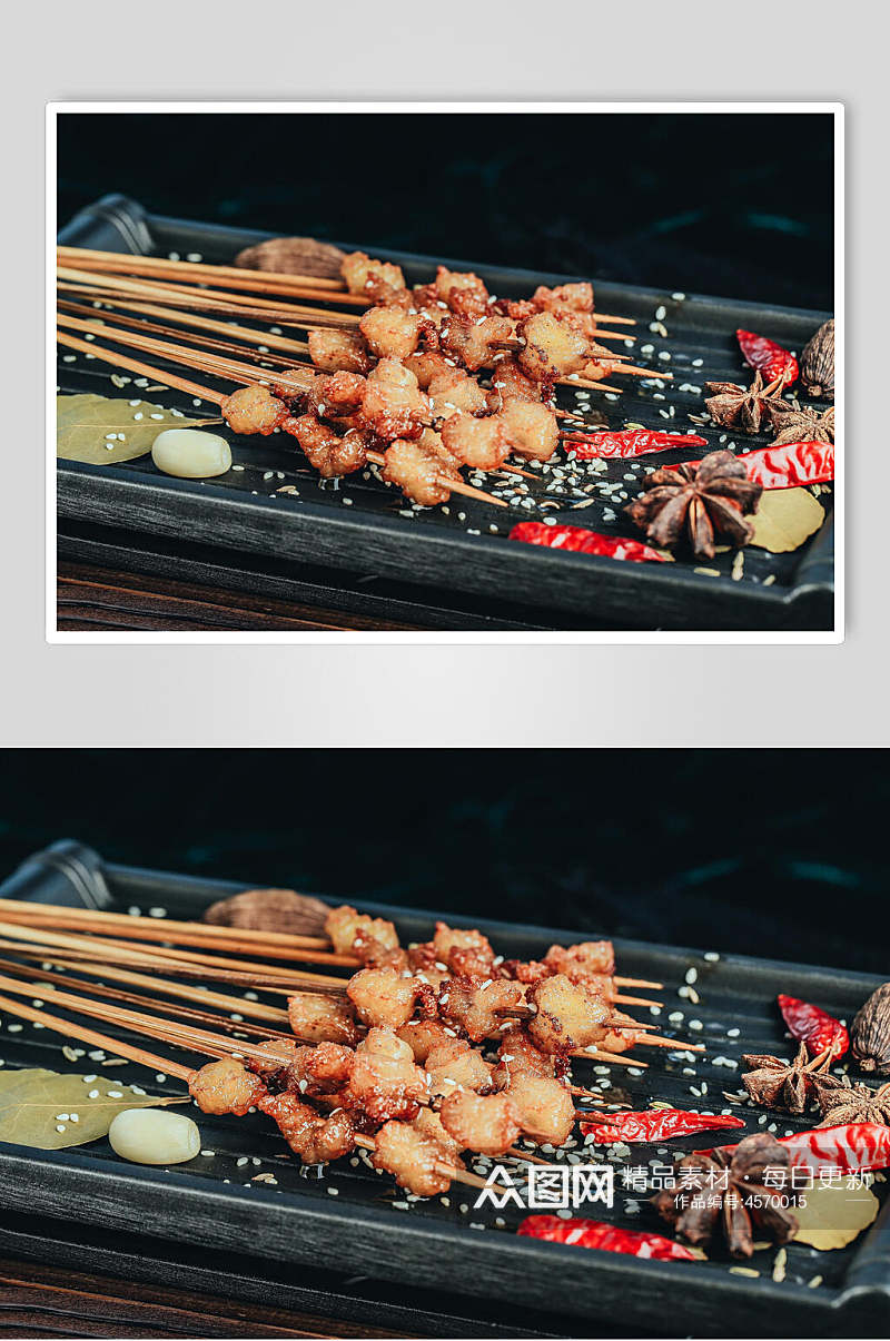 香辣美味烤串餐饮食品图片素材