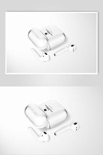 铁环扣灰白色苹果耳机保护壳样机