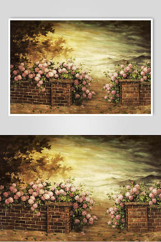 粉色花朵创意背景图片