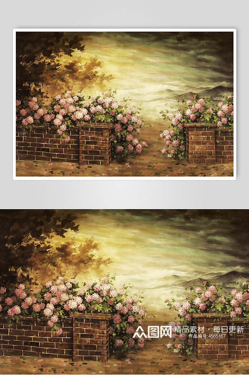 粉色花朵创意背景图片素材