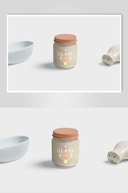 创意样机设计蜂蜜玻璃罐包装样机