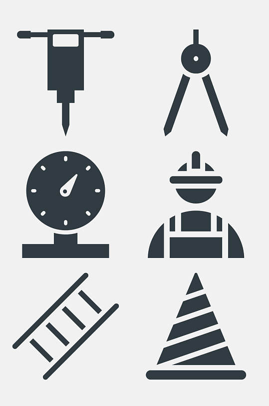 指南针施工建造图标免抠素材