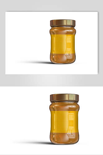创意玻璃蜂蜜罐头瓶样机