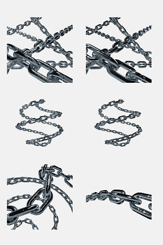 灰色铁链锁链免抠素材