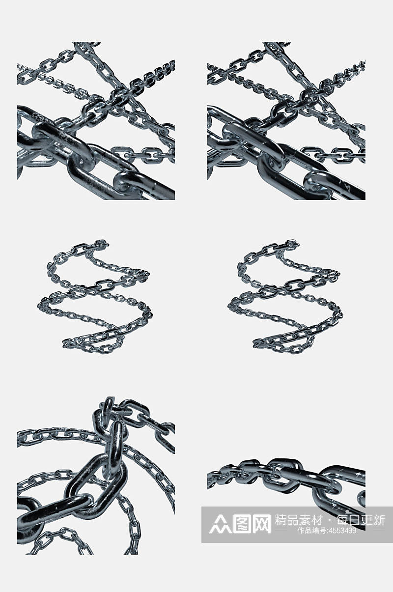 灰色铁链锁链免抠素材素材