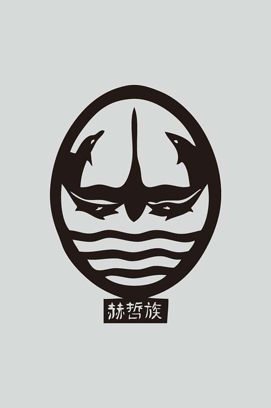 郝哲族民族装饰图案矢量素材