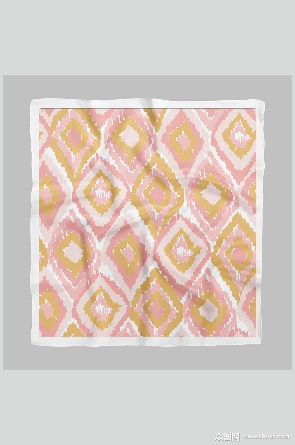 极简菱形丝巾方巾样机素材