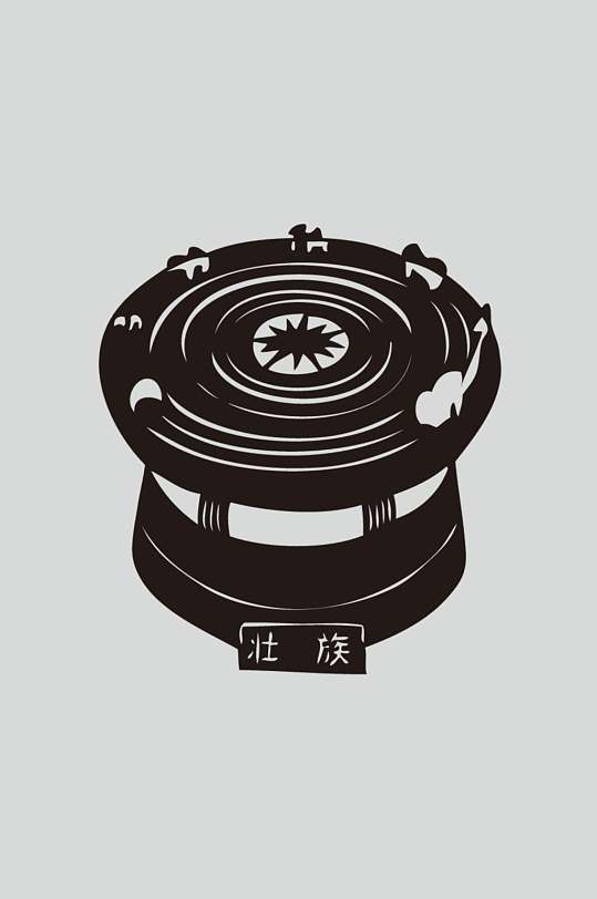 壮族民族装饰图案矢量素材