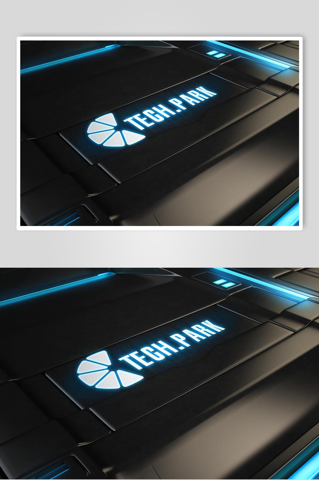 黑白立体LOGO样机素材