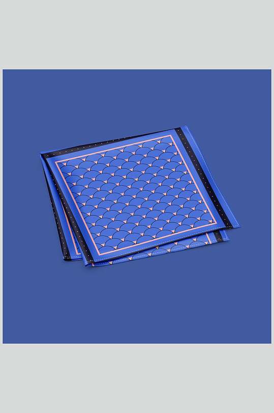 蓝色发大方丝巾方巾样机