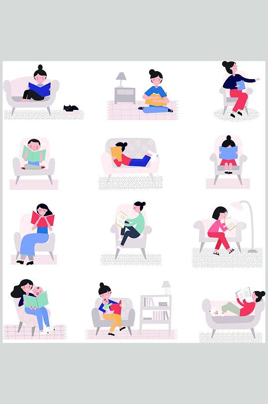 扁平人物简介图片-扁平人物简介素材下载-众图网