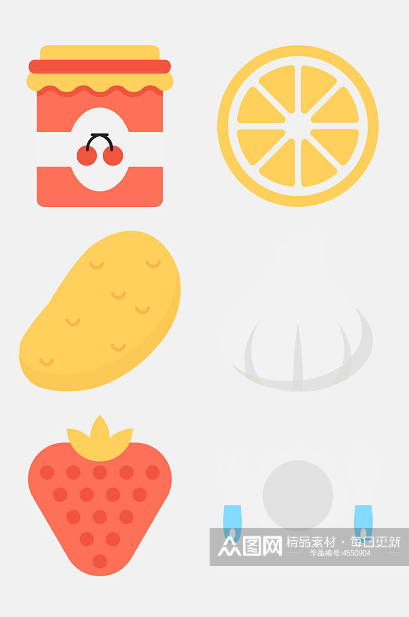 芒果食品美食卡通图标免抠素材素材