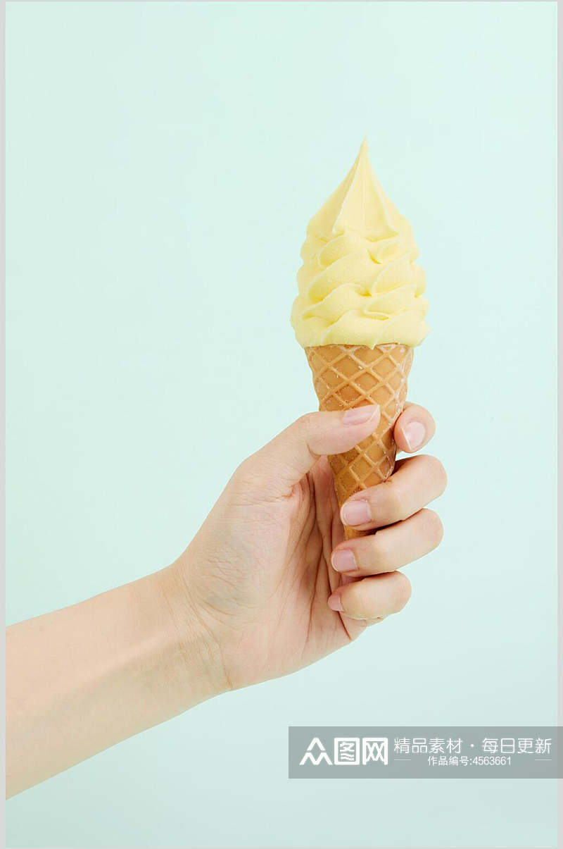 黄冰淇淋图片素材