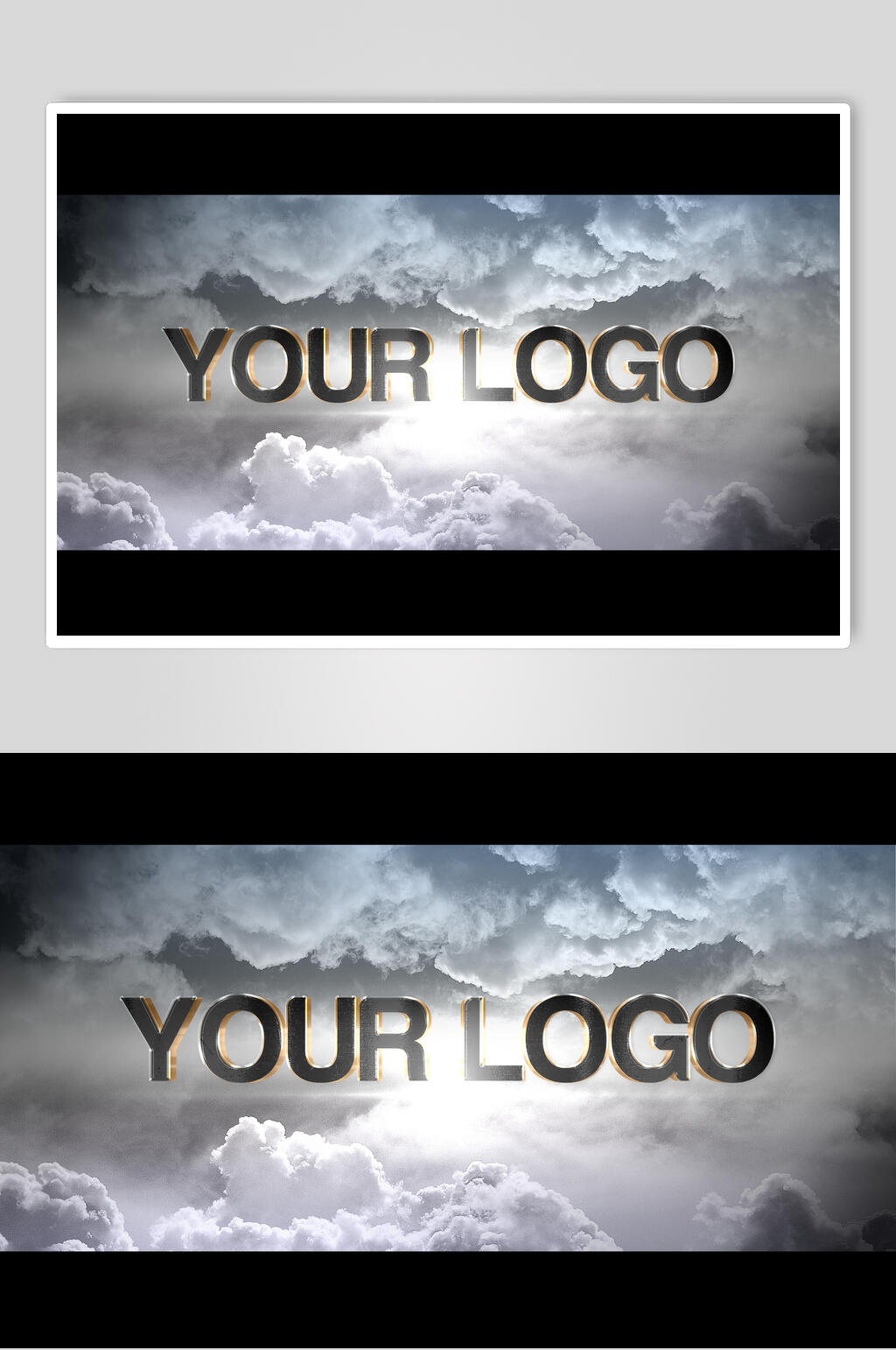 商务现代立体LOGO样机素材