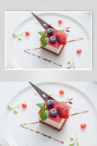 蓝莓慕斯蛋糕图片